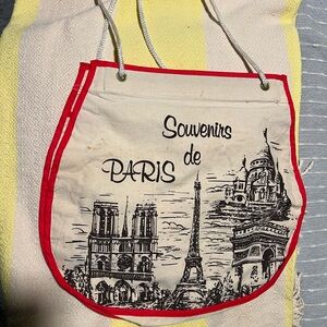 Paris canvas tote vintage. Get into the Olympics with your Paris tote.